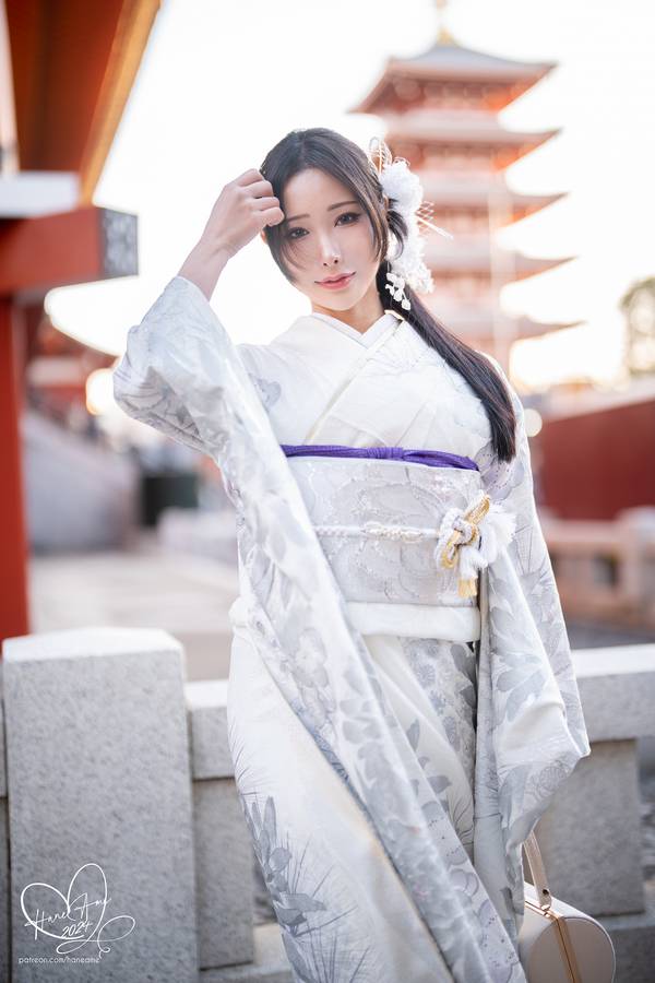 Hane Ame 雨波写真 – Original 2024 New year Silver Kimono [30P5V-103MB]